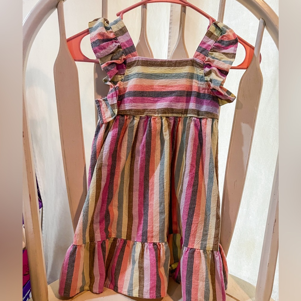 Cat and jack pastel stripped beach dress